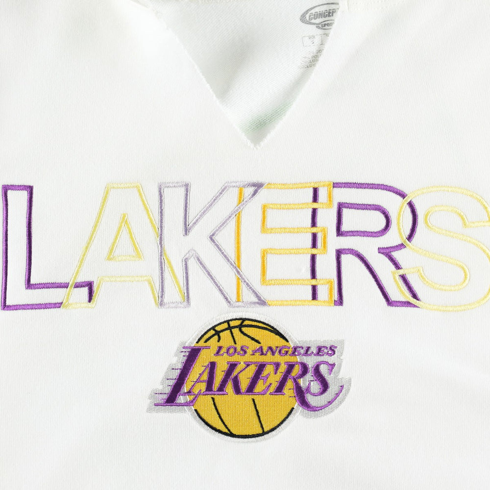 NBA Los Angeles Lakers Concepts Sport Women's Sunray Notch Neck Long Sleeve Top