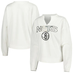 NBA Brooklyn Nets Concepts Sport Women's Sunray Notch Neck Long Sleeve Top