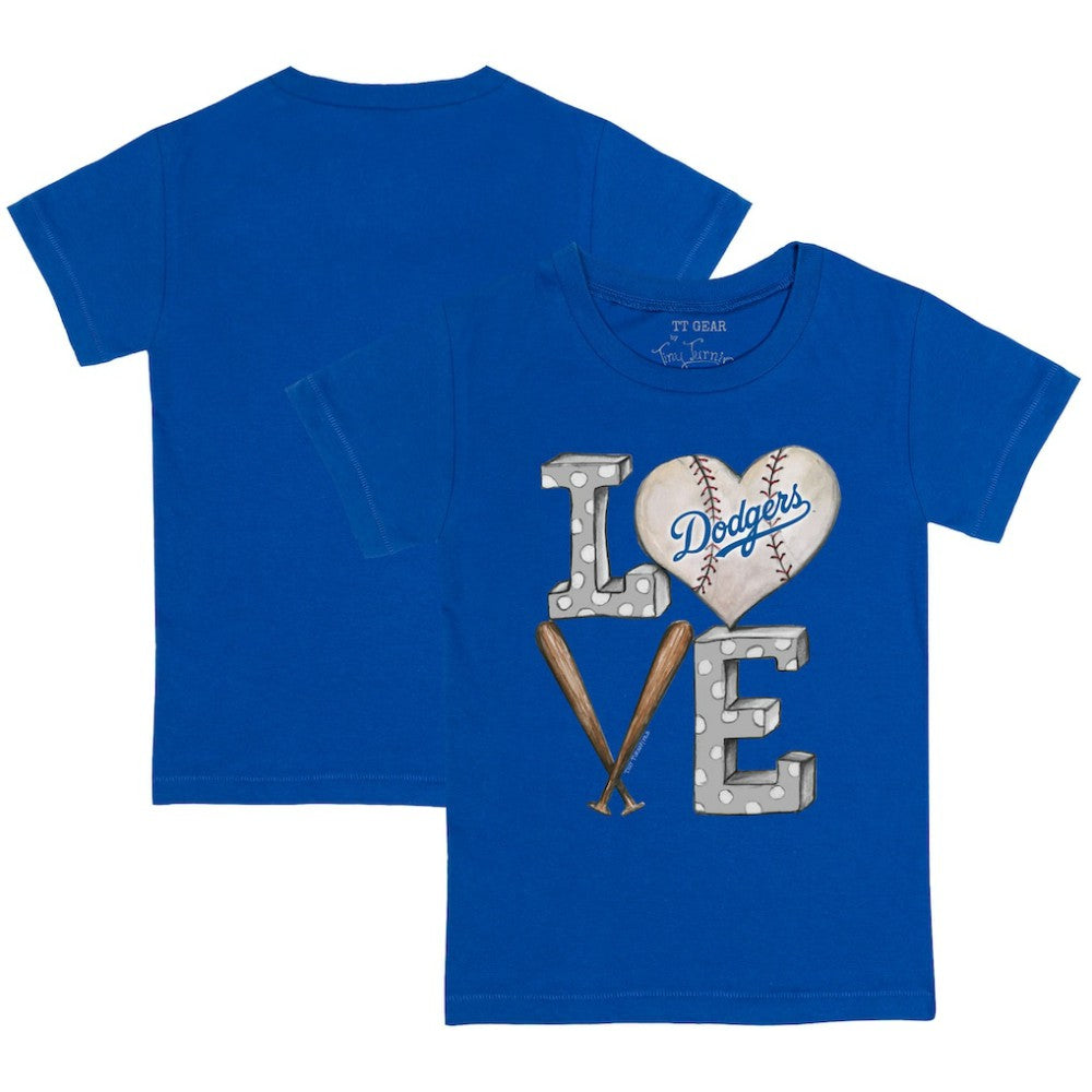 MLB Los Angeles Dodgers Tiny Turnip Youth Baseball Love T-Shirt