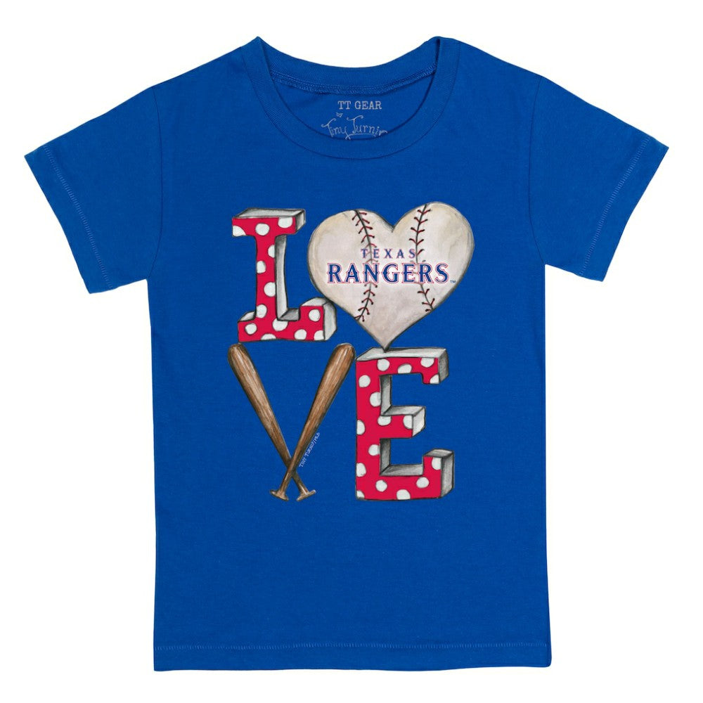 MLB Texas Rangers Tiny Turnip Youth Baseball Love T-Shirt