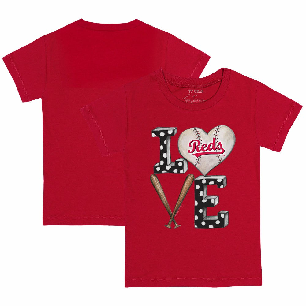 MLB Cincinnati Reds Tiny Turnip Youth Baseball Love T-Shirt