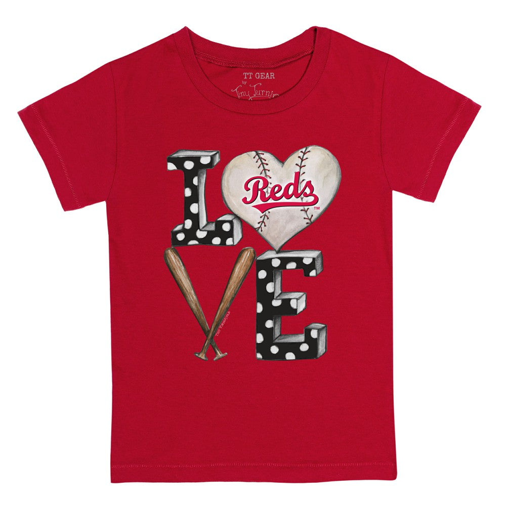 MLB Cincinnati Reds Tiny Turnip Youth Baseball Love T-Shirt