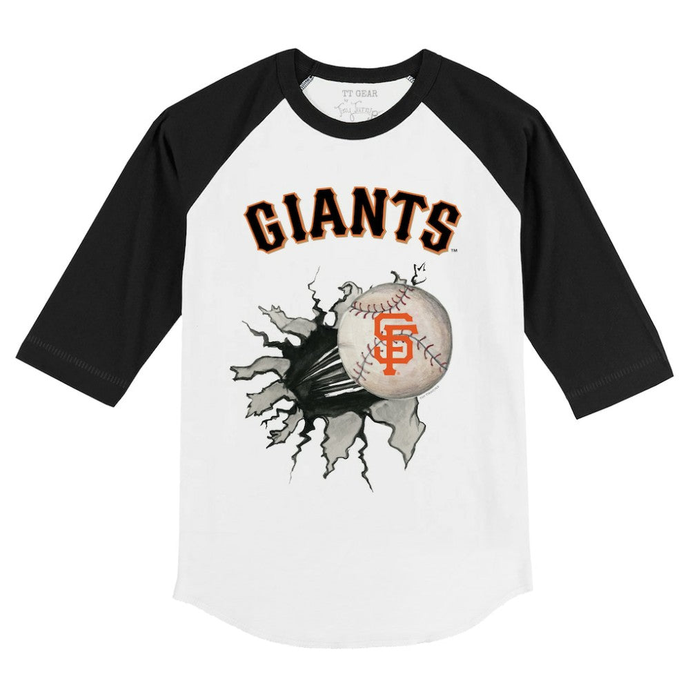 MLB San Francisco Giants Tiny Turnip Youth Baseball Tear 3/4-Sleeve Raglan T-Shirt
