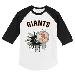 MLB San Francisco Giants Tiny Turnip Youth Baseball Tear 3/4-Sleeve Raglan T-Shirt
