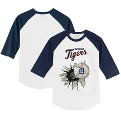 MLB Detroit Tigers Tiny Turnip Youth Baseball Tear 3/4-Sleeve Raglan T-Shirt