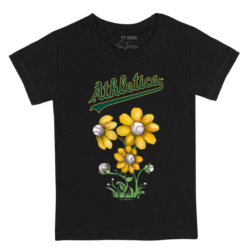 MLB Athletics Tiny Turnip Youth Blooming Baseballs T-Shirt