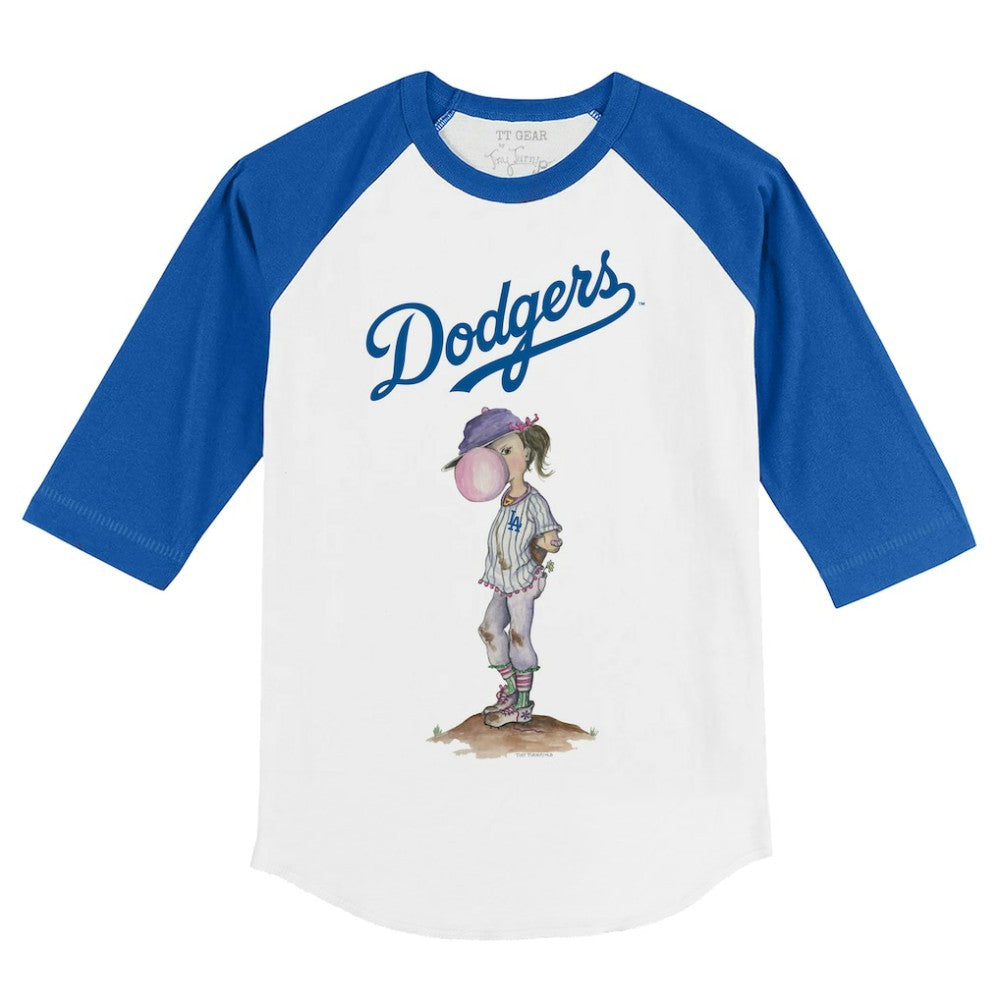 MLB Los Angeles Dodgers Tiny Turnip Youth Bubbles 3/4-Sleeve Raglan T-Shirt
