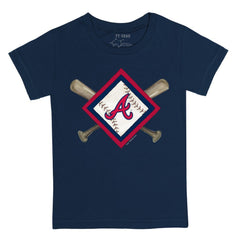 MLB Atlanta Braves Tiny Turnip Youth Diamond Cross Bats T-Shirt