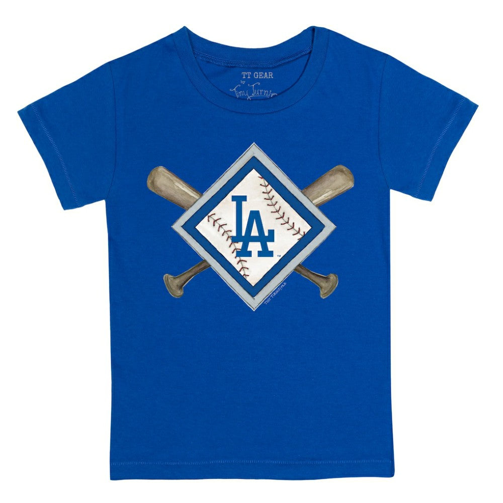 MLB Los Angeles Dodgers Tiny Turnip Youth Diamond Cross Bats T-Shirt