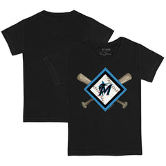 MLB Miami Marlins Tiny Turnip Youth Diamond Cross Bats T-Shirt