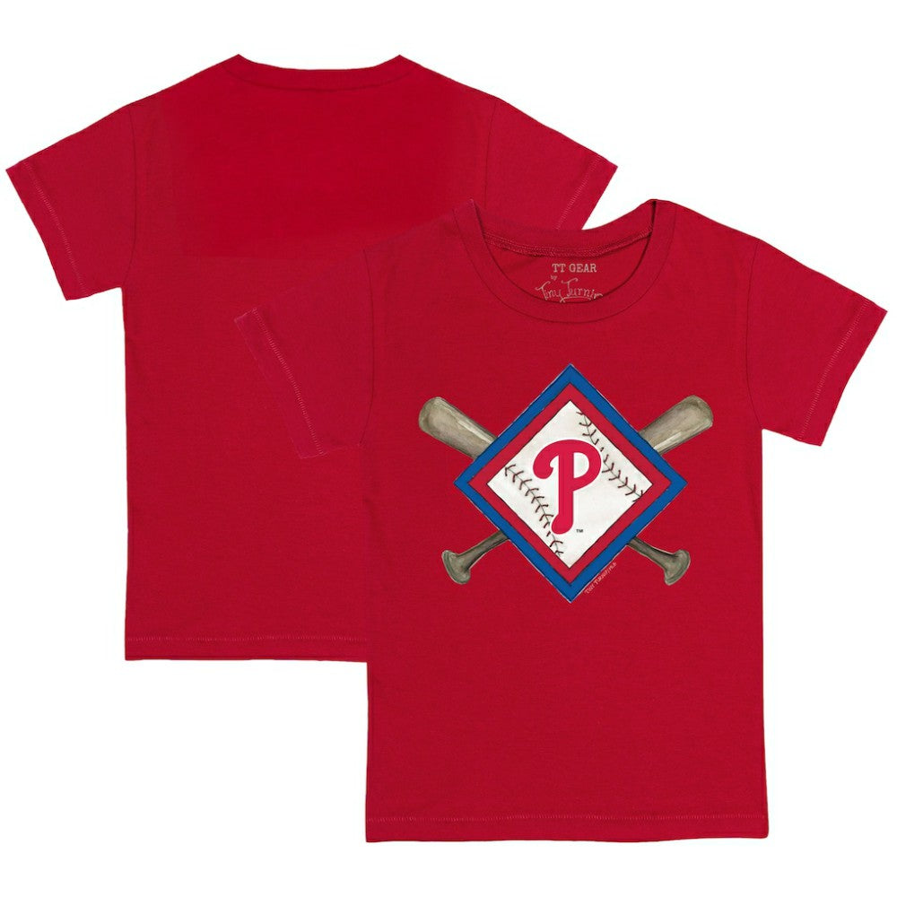 MLB Philadelphia Phillies Tiny Turnip Youth Diamond Cross Bats T-Shirt