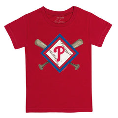 MLB Philadelphia Phillies Tiny Turnip Youth Diamond Cross Bats T-Shirt