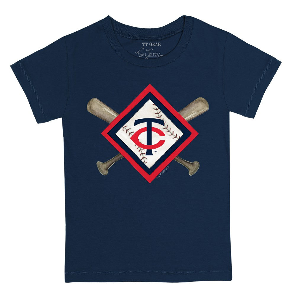 MLB Minnesota Twins Tiny Turnip Youth Diamond Cross Bats T-Shirt