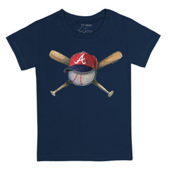MLB Atlanta Braves Tiny Turnip Youth Hat Crossbats T-Shirt