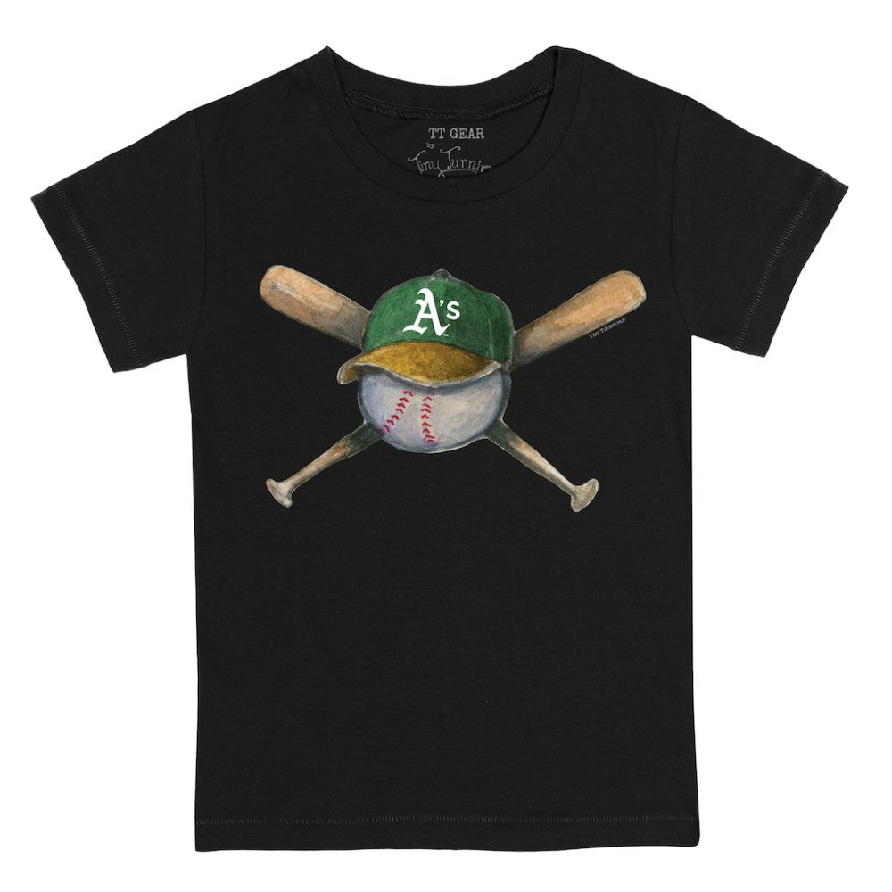MLB Athletics Tiny Turnip Youth Hat Crossbats T-Shirt