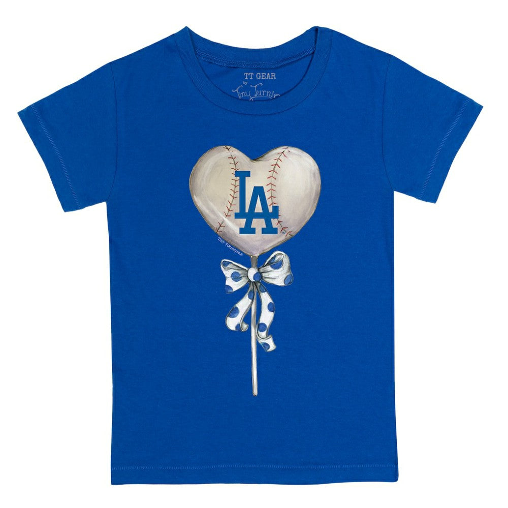 MLB Los Angeles Dodgers Tiny Turnip Youth Heart Lolly T-Shirt