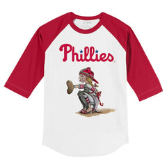 MLB Philadelphia Phillies Tiny Turnip Youth Kate 3/4-Sleeve Raglan T-Shirt