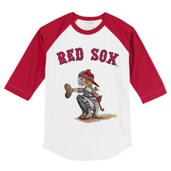 MLB Boston Red Sox Tiny Turnip Youth Kate 3/4-Sleeve Raglan T-Shirt