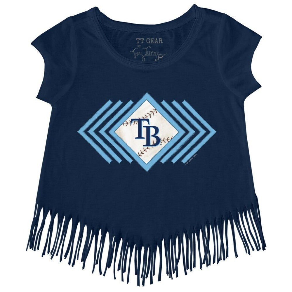 MLB Tampa Bay Rays Tiny Turnip Girls Youth Prism Arrows Fringe T-Shirt