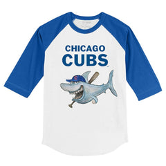 MLB Chicago Cubs Tiny Turnip Youth Shark 3/4-Sleeve Raglan T-Shirt