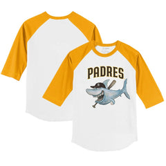 MLB San Diego Padres Tiny Turnip Youth Shark 3/4-Sleeve Raglan T-Shirt
