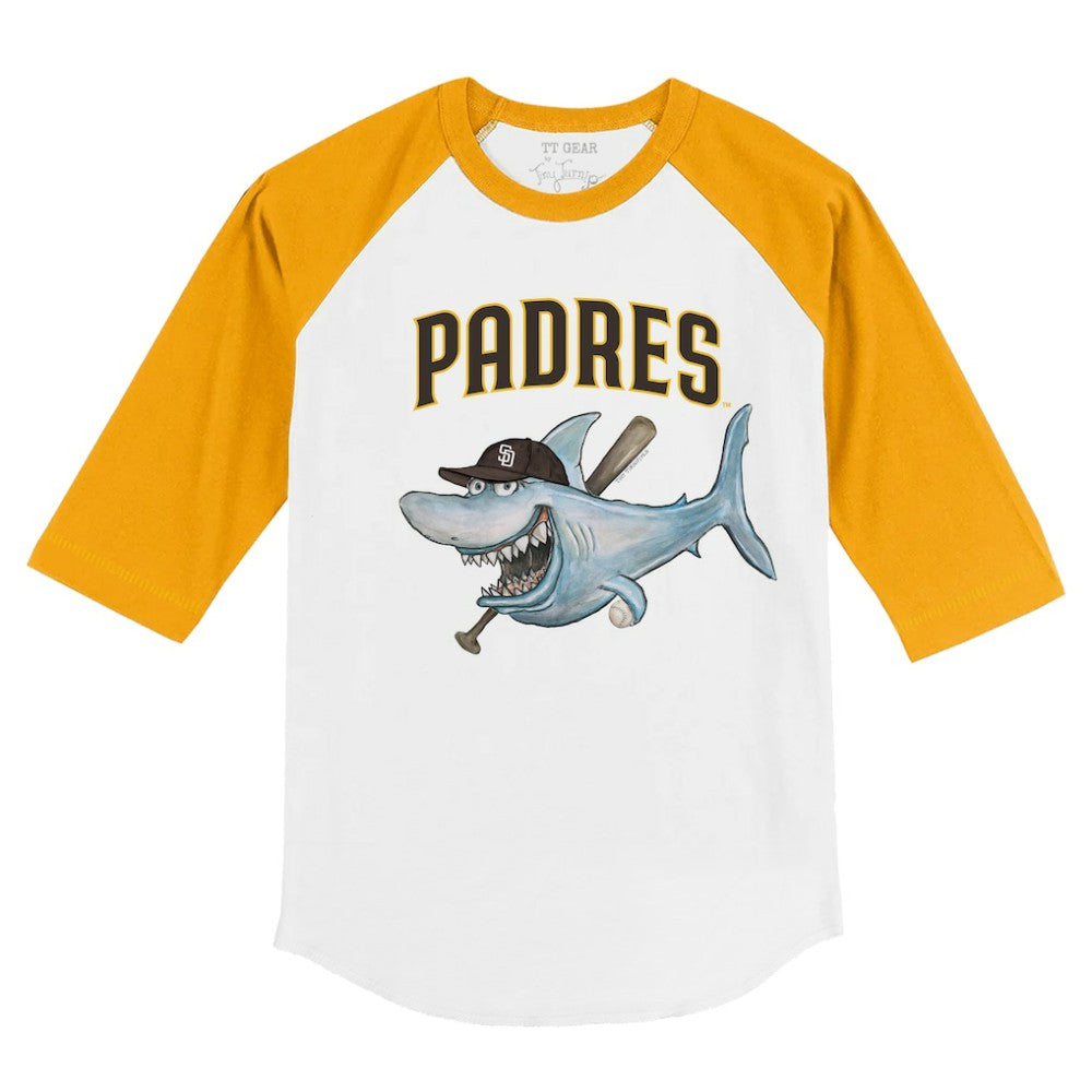 MLB San Diego Padres Tiny Turnip Youth Shark 3/4-Sleeve Raglan T-Shirt