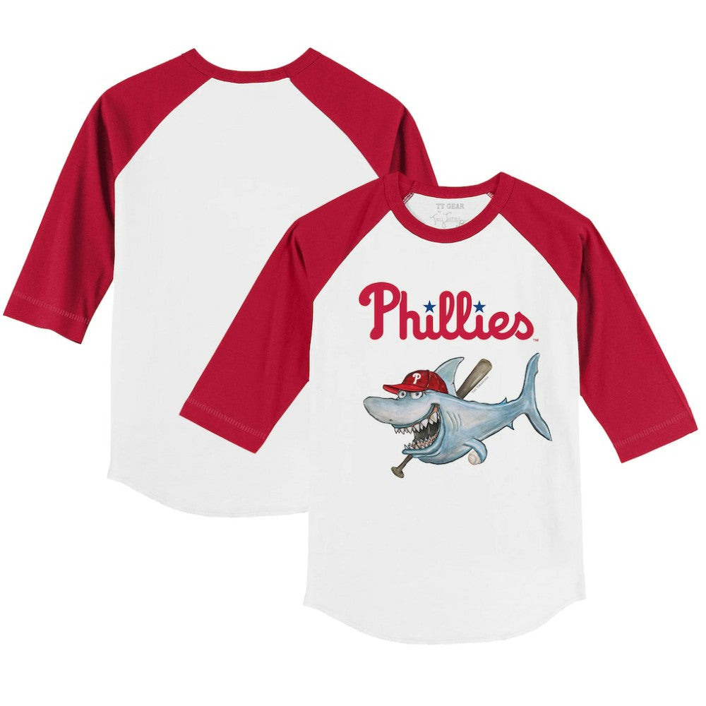 MLB Philadelphia Phillies Tiny Turnip Youth Shark 3/4-Sleeve Raglan T-Shirt