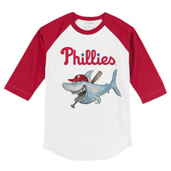 MLB Philadelphia Phillies Tiny Turnip Youth Shark 3/4-Sleeve Raglan T-Shirt