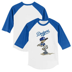 MLB Los Angeles Dodgers Tiny Turnip Youth Slugger 3/4-Sleeve Raglan T-Shirt