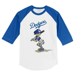MLB Los Angeles Dodgers Tiny Turnip Youth Slugger 3/4-Sleeve Raglan T-Shirt