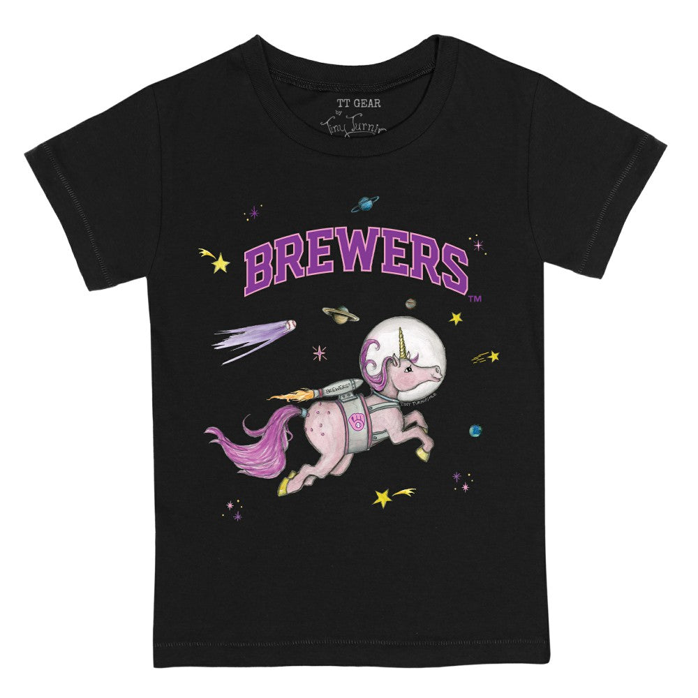 MLB Milwaukee Brewers Tiny Turnip Youth Space Unicorn T-Shirt