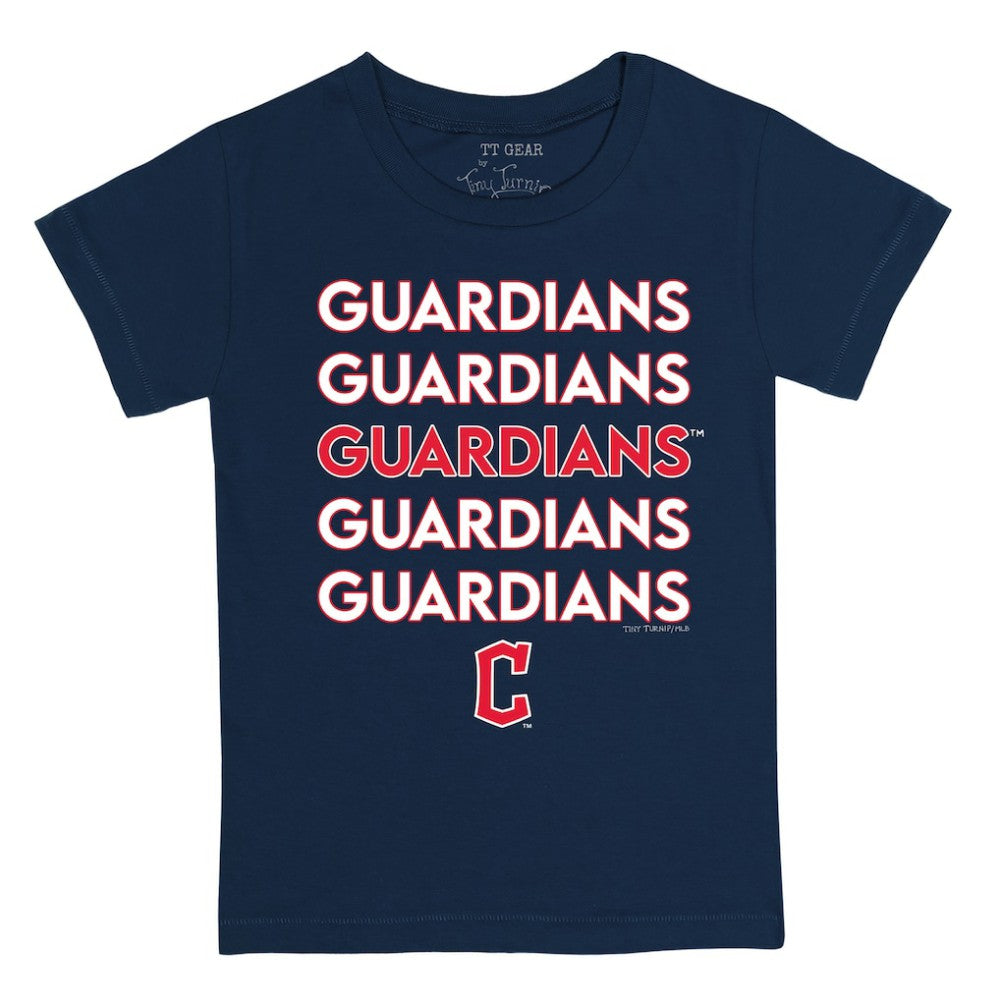 MLB Cleveland Guardians Tiny Turnip Youth Stacked T-Shirt