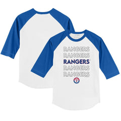 MLB Texas Rangers Tiny Turnip Youth Stacked 3/4-Sleeve Raglan T-Shirt
