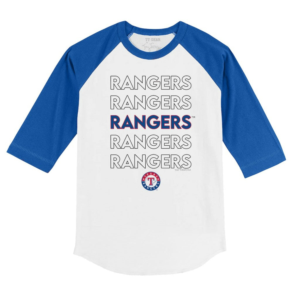 MLB Texas Rangers Tiny Turnip Youth Stacked 3/4-Sleeve Raglan T-Shirt