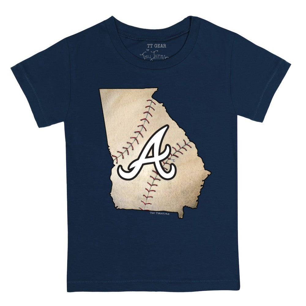 MLB Atlanta Braves Tiny Turnip Youth State Outline T-Shirt
