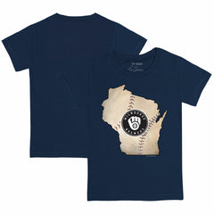 MLB Milwaukee Brewers Tiny Turnip Youth State Outline T-Shirt