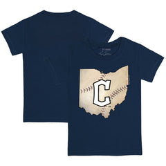 MLB Cleveland Guardians Tiny Turnip Youth State Outline T-Shirt