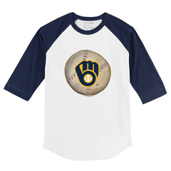 MLB Milwaukee Brewers Tiny Turnip Youth Stitched Baseball 3/4-Sleeve Raglan T-Shirt
