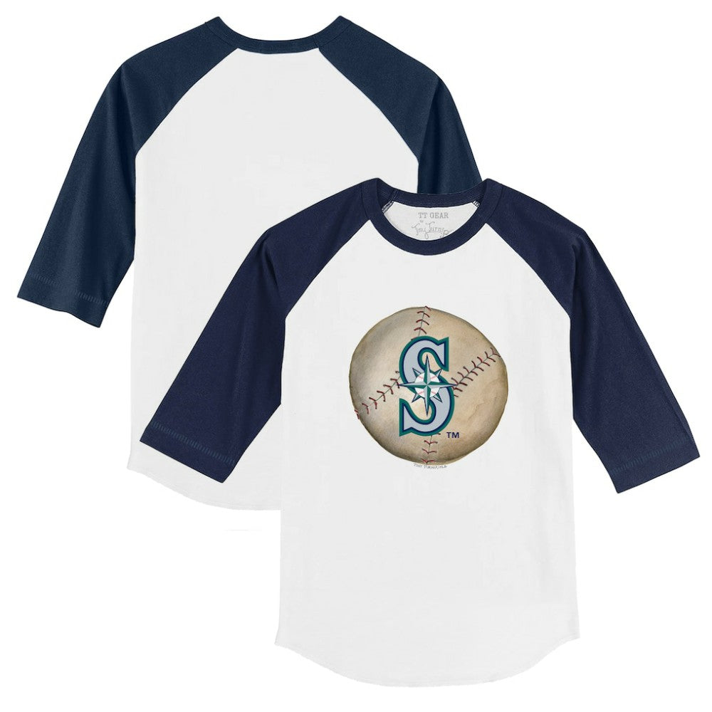 MLB Seattle Mariners Tiny Turnip Youth Stitched Baseball 3/4-Sleeve Raglan T-Shirt