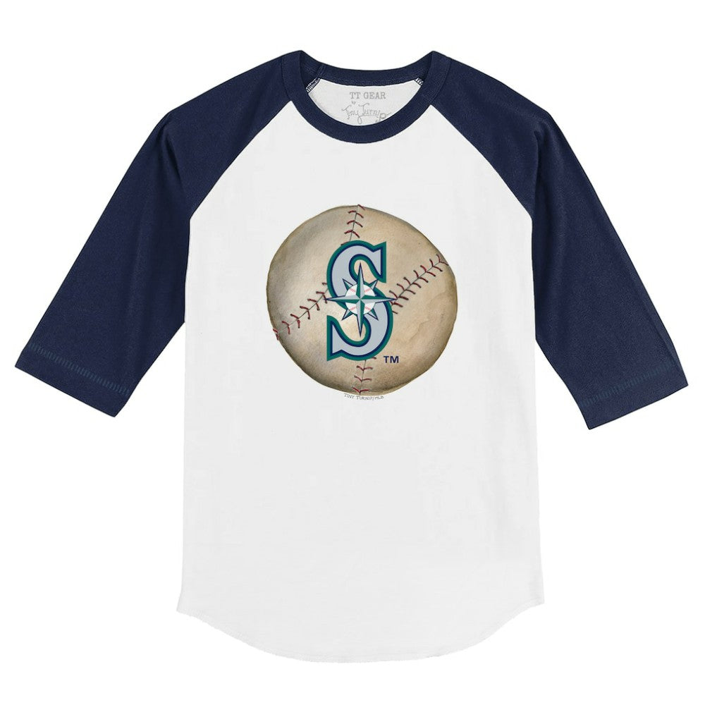 MLB Seattle Mariners Tiny Turnip Youth Stitched Baseball 3/4-Sleeve Raglan T-Shirt