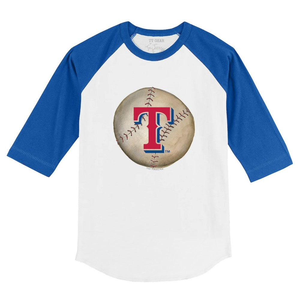 MLB Texas Rangers Tiny Turnip Youth Stitched Baseball 3/4-Sleeve Raglan T-Shirt