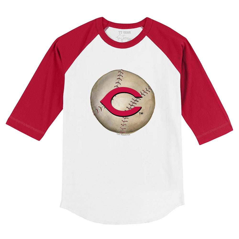 MLB Cincinnati Reds Tiny Turnip Youth Stitched Baseball 3/4-Sleeve Raglan T-Shirt