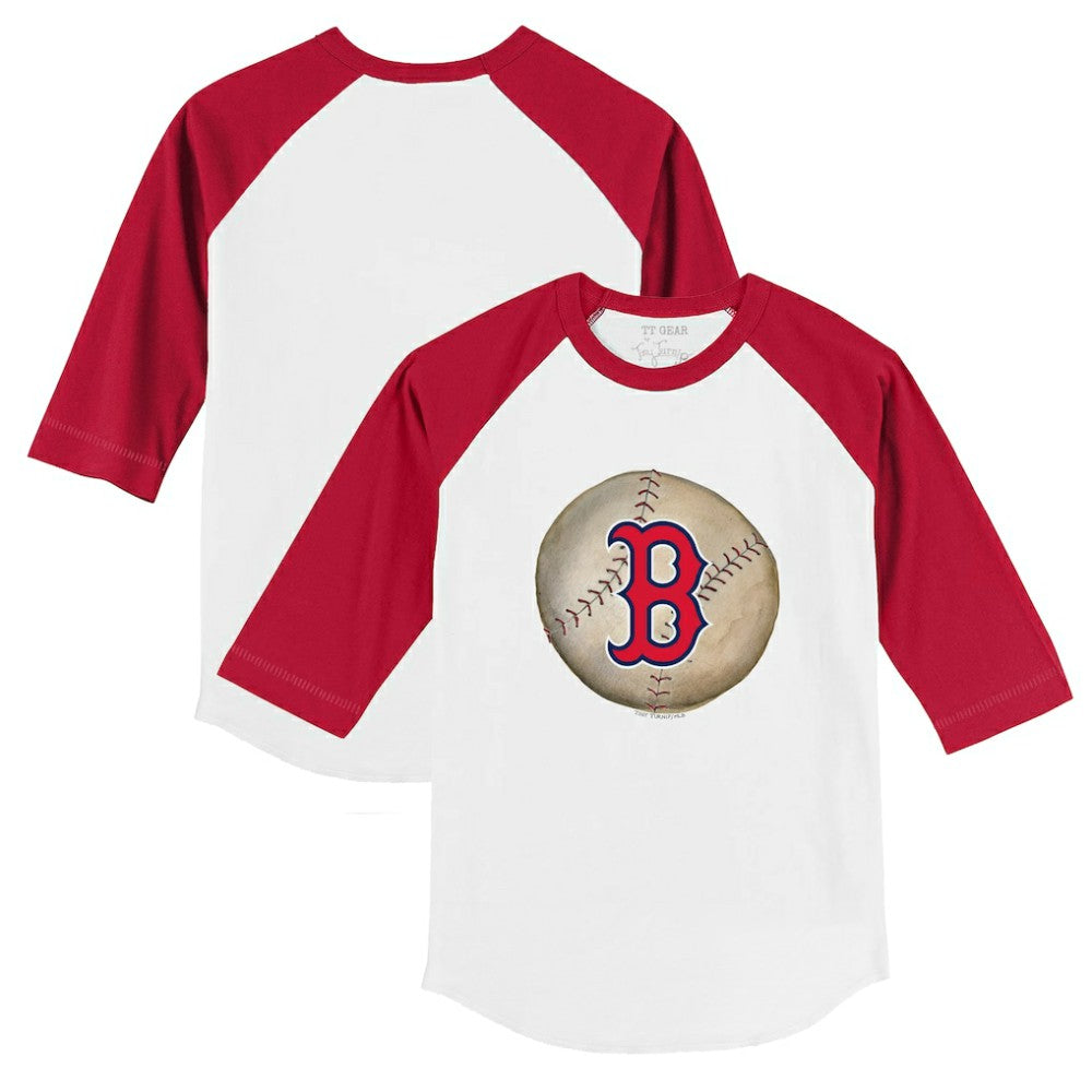 MLB Boston Red Sox Tiny Turnip Youth Stitched Baseball 3/4-Sleeve Raglan T-Shirt