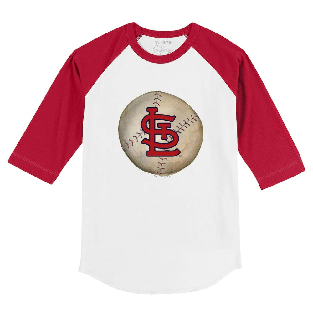 MLB St. Louis Cardinals Tiny Turnip Youth Stitched Baseball 3/4-Sleeve Raglan T-Shirt
