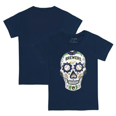 MLB Milwaukee Brewers Tiny Turnip Youth Sugar Skull T-Shirt