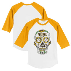 MLB San Diego Padres Tiny Turnip Youth Sugar Skull 3/4-Sleeve Raglan T-Shirt