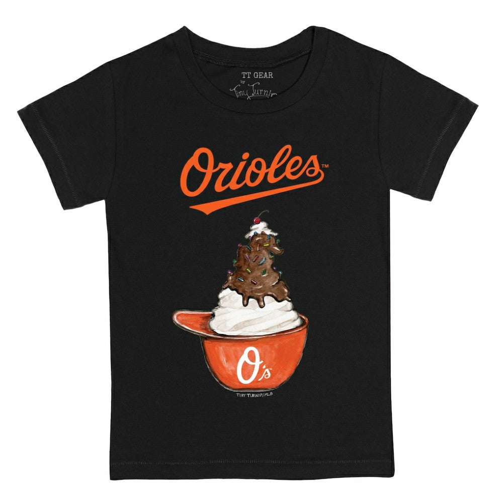 MLB Baltimore Orioles Tiny Turnip Youth Sundae Helmet T-Shirt