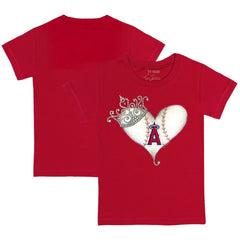 MLB Los Angeles Angels Tiny Turnip Youth Tiara Heart T-Shirt