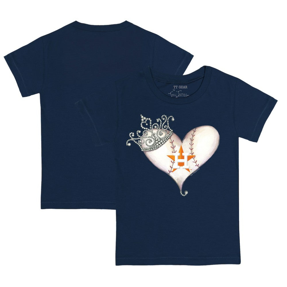 MLB Houston Astros Tiny Turnip Youth Tiara Heart T-Shirt