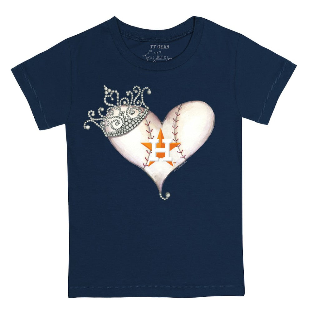 MLB Houston Astros Tiny Turnip Youth Tiara Heart T-Shirt